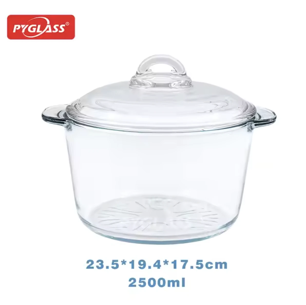 olla de cristal de borosilicato con tapa - apta para inducción y resistente al calor